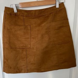 Suede Mini Skirt